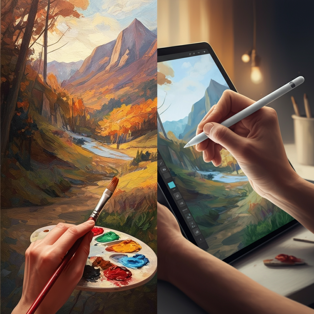 Digital vs. Traditional Art