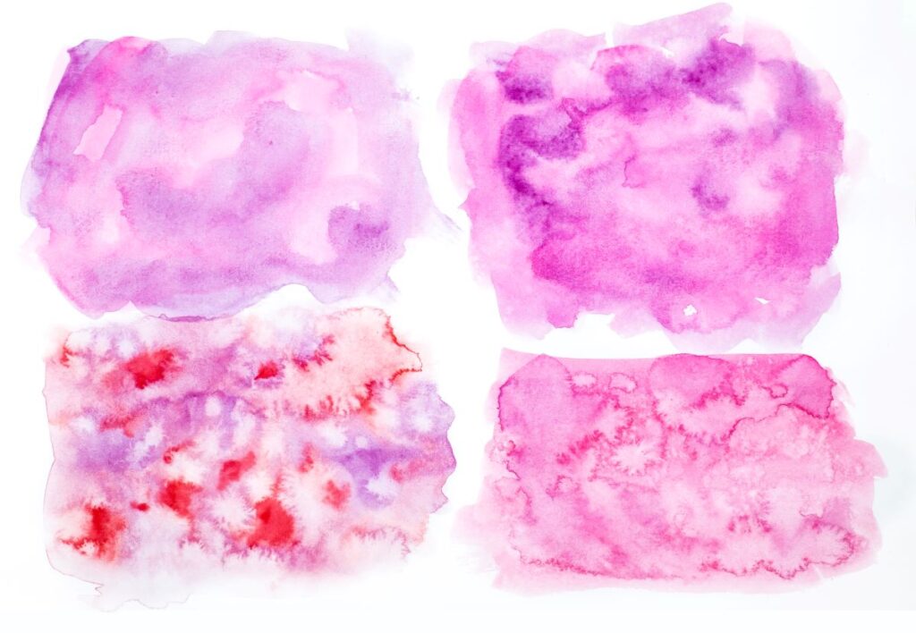 Comparison of Watercolor Techniques on a Single Paper Sheet