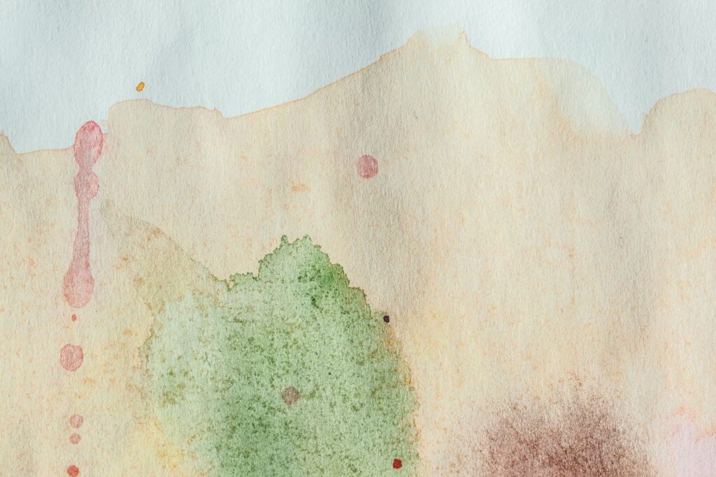 Close-up of Transparent Watercolor Wash on Paper